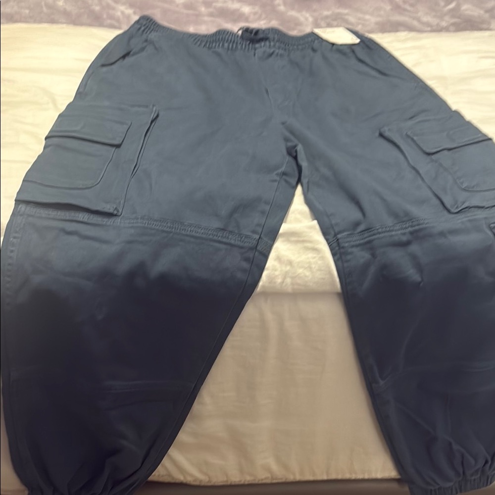 Aeropostale Blue Cargo Joggers Relaxed Fit
